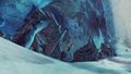 Jormag encerrado en hielo en la Ciudadela de la Escarcha durante la misión Un charr, un dragón, un campeón.