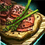 Archivo:Panecillo con carne curada y espárragos con sésamo.png
