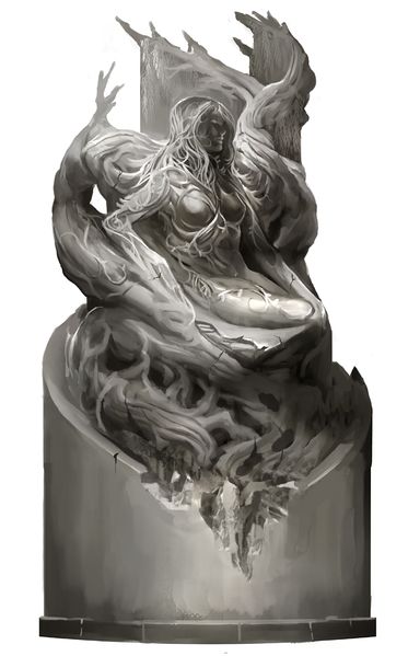 Archivo:Concepto art Estatua de la diosa Melandru.jpg