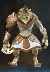 Armadura santificada charr femenino frente.jpg