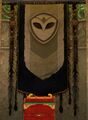 Un estandarte Purista, como se ve en el escondite purista abandonado debajo del Templo de Zen Daijun, al final de la minimazmorra del Vestíbulo de los Espíritus.