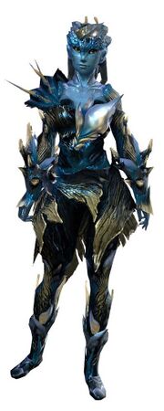 Armadura de roble sylvari femenino frente.jpg